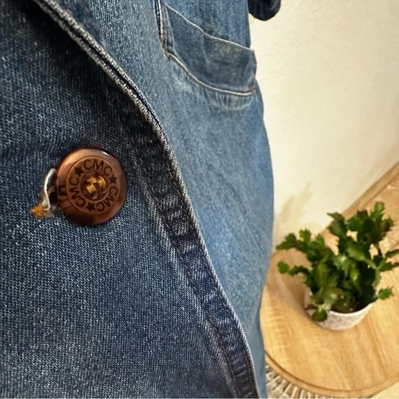 Vintage CMC Color Me Cotton 100% Cotton Denim Duster Women's Size Large - Picture 6 of 11